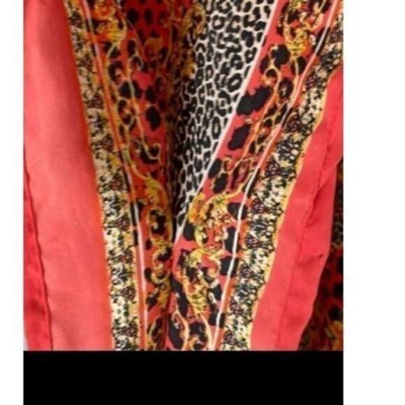 Gypsy blu animal, print/cheetah maxi caftan/swim cover-up/OSFA - Picture 5 of 7